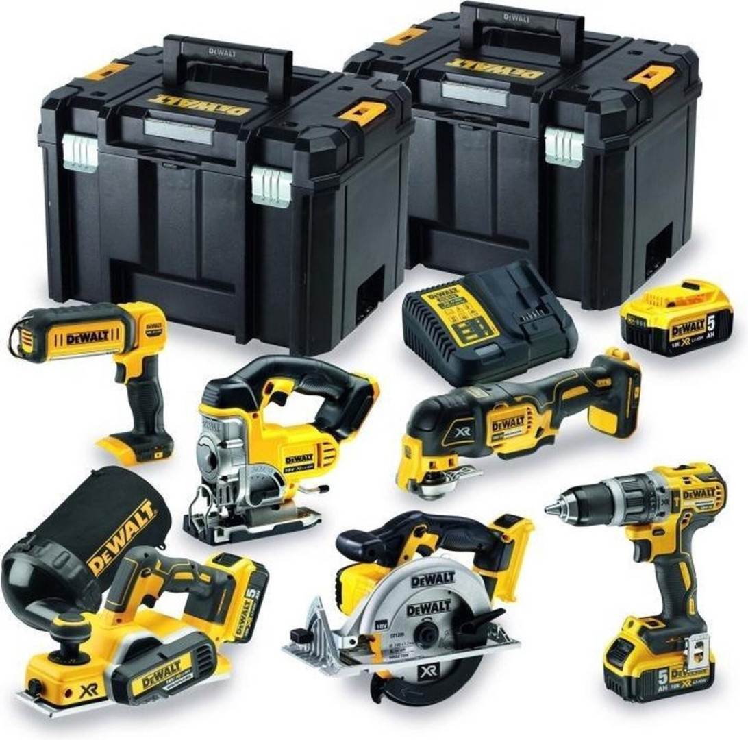 Dewalt Set aus 6 Maschinen 18V Akku 5,0Ah