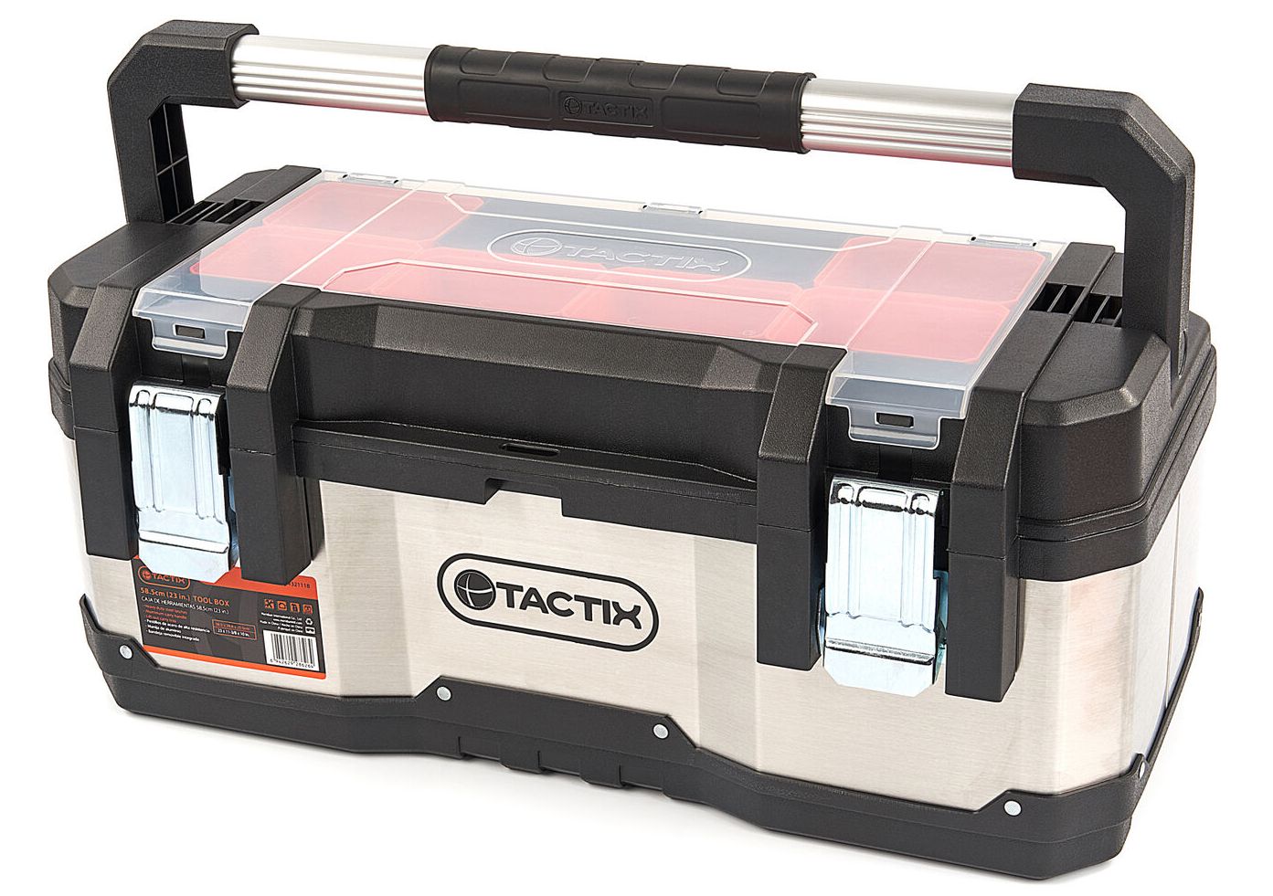 Tactix Professional Werkzeugkoffer aus Edelstahl